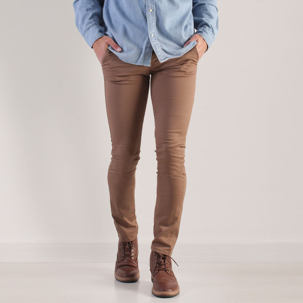 Pantalon Gabardina Estilo Chinos Slim 7506431535812 Oggi