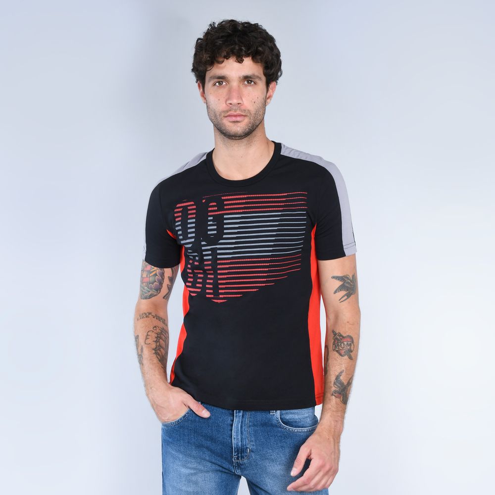 Compra Playera Cuello Redondo Negra | Hombre - 121132 - OGGI