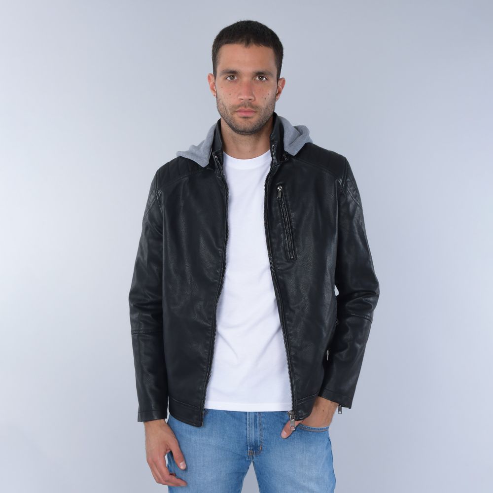 chamarra de piel biker