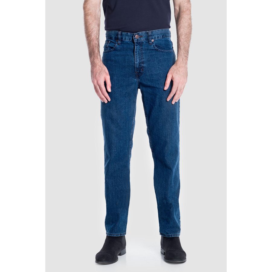 Jeans Straight Oggi Power para Hombre Mezclilla Azul Oscuro 2311101