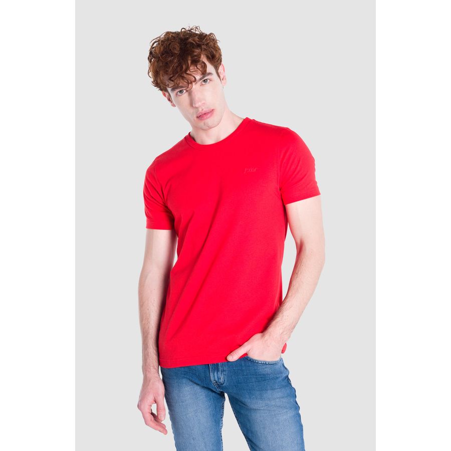 Playera discount roja hombre