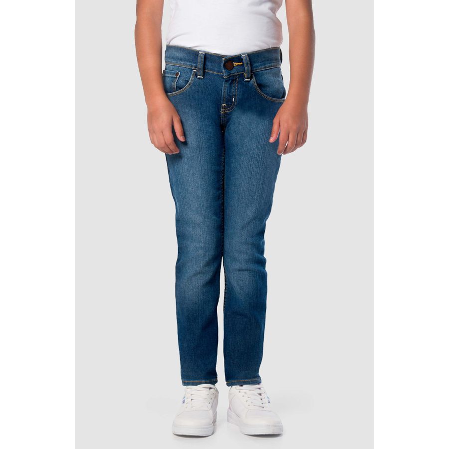 Jeans Slim Oggi - Iron para Niño Mezclilla Azul Medio 21105